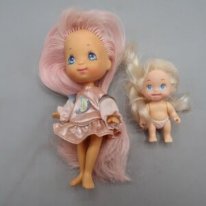Vintage 1986 Moon Dreamers Doll BLINKY & Baby Star Hasbro 80s Toy Set of 2